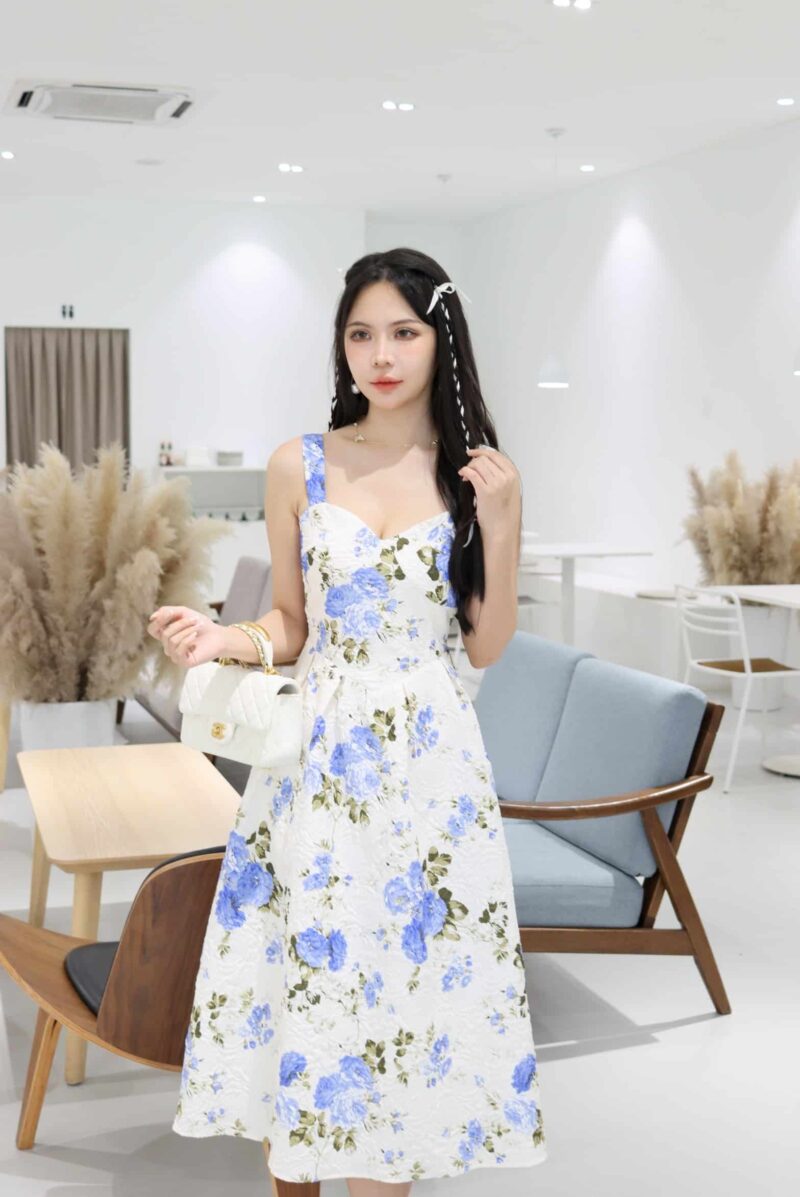 C-jasmine casual floral midi dress – Candice Dressing